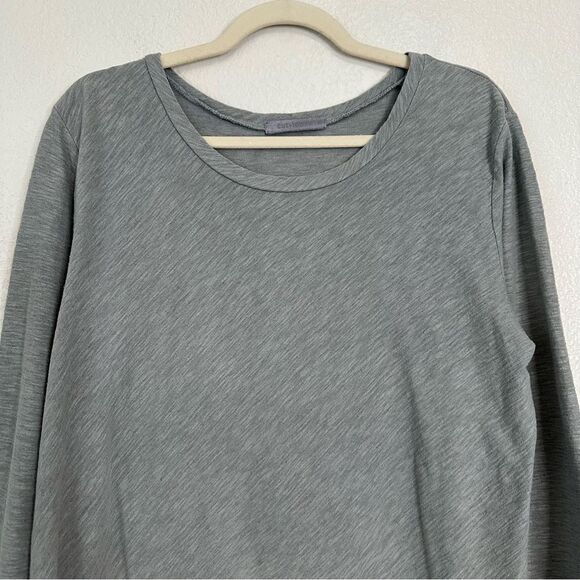 Cut Loose Linen Blend Heathered Gray 3/4 Sleeves Tee, Sz Large - Picture 3 of 11